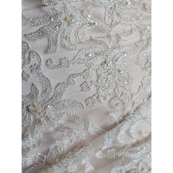 Gold Charmeuse Asymmetrical Wedding Gown - Maggie Sottero - Picture 7 of 8